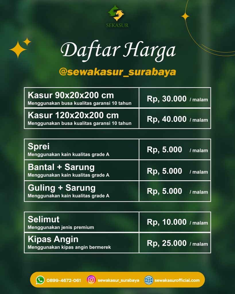 sewa kasur surabaya cepat bersih nyaman