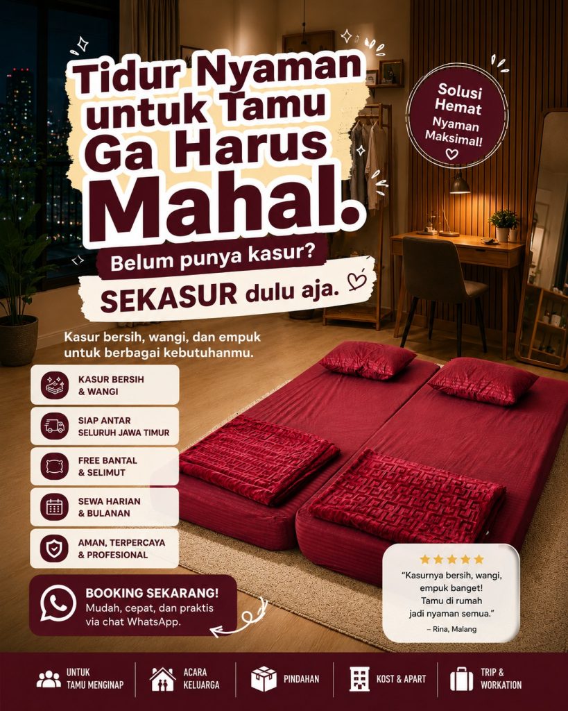 08994672061 Sewa Kasur Keluarga Ponorogo Nyaman & Praktis untuk Tamu