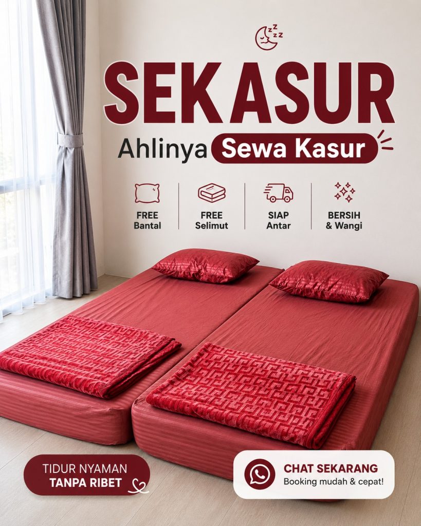 Layanan sewa kasur tamu Jember yang higienis, bersih, dan tebal dari SEKASUR.