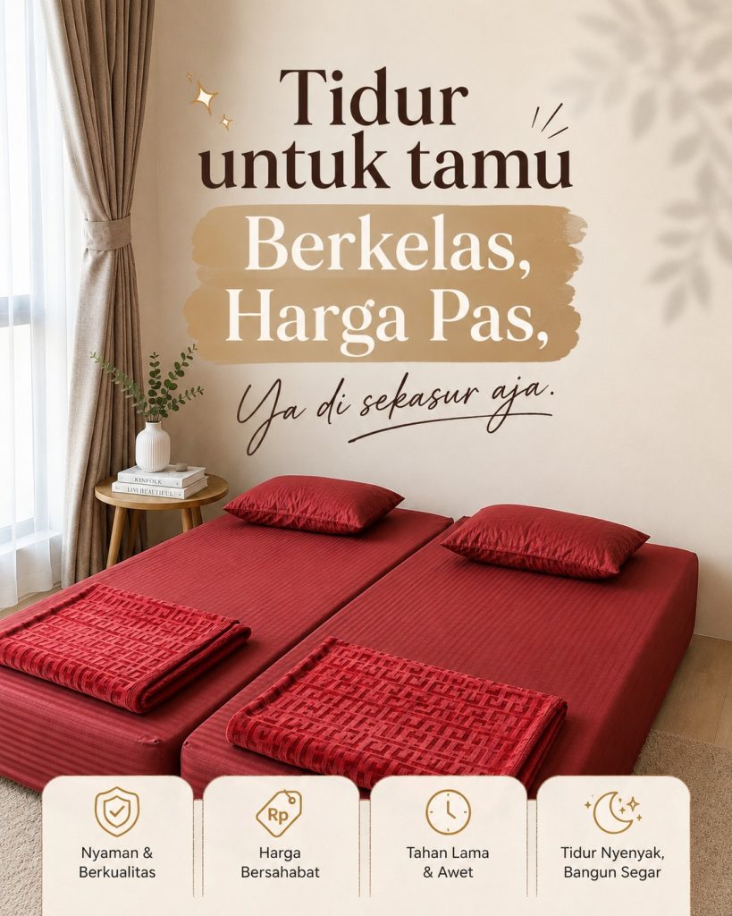 Layanan sewa kasur lipat Pasuruan yang higienis, bersih, dan tebal dari SEKASUR.