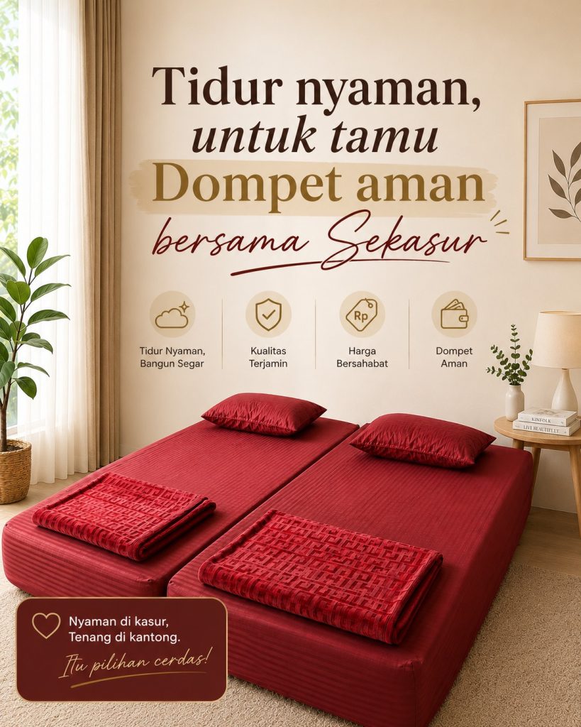 Layanan sewa kasur acara Pasuruan yang higienis, bersih, dan tebal dari SEKASUR.